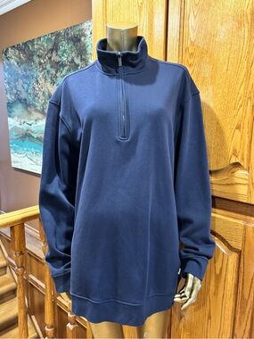 UGG Men's Navy Zeke Quarter- Zip Pullover Sweater
